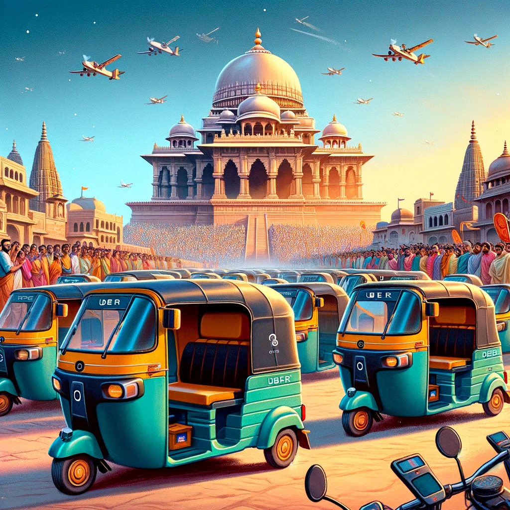 Uber Introduit les Auto-Rickshaws Électriques à Ayodhya pour le Temple de Ram